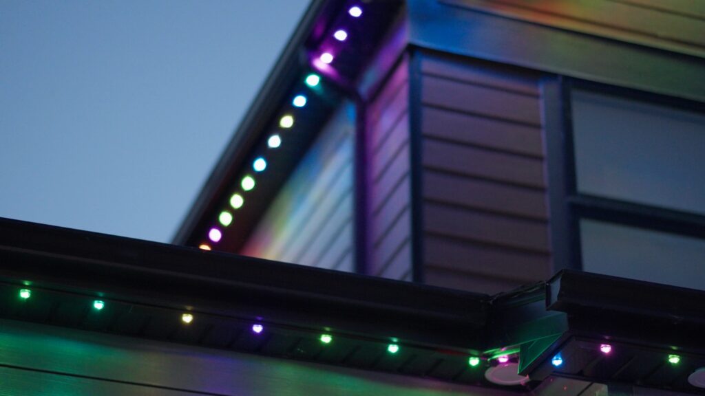 Close Up Image of Smart Permanent Exterior Outdoor Lighting
